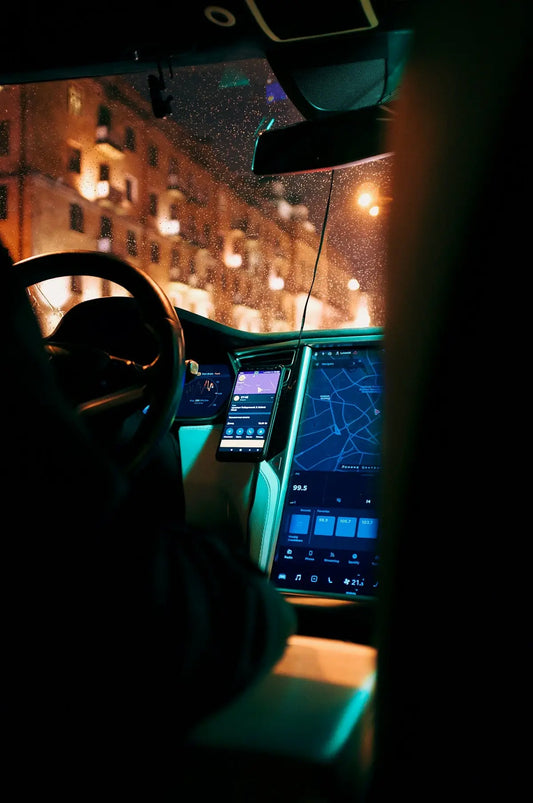 black and gray car interior