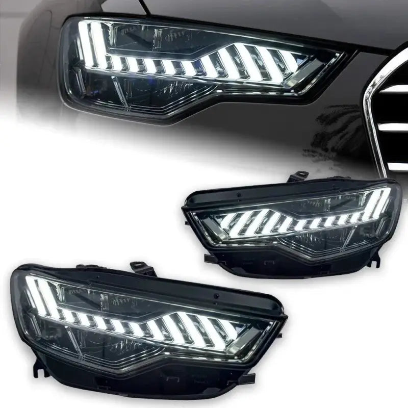 Audi A6 C7 2012–2015 Reflektory Przednie LED DRL Dynamiczny Kierunkowskaz Projektor Komplet