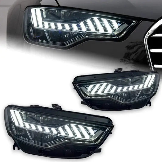 Audi A6 C7 2012–2015 Reflektory Przednie LED DRL Dynamiczny Kierunkowskaz Projektor Komplet
