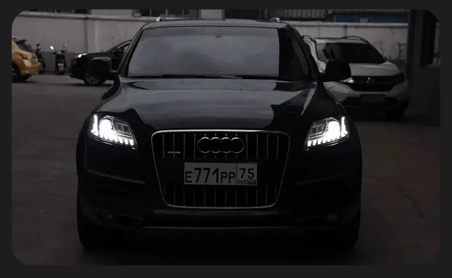 Audi Q7 2006–2015 Reflektory Przednie LED DRL Projektor Komplet