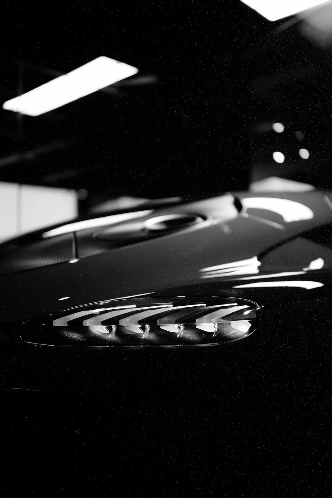 a close up of a car's bumper