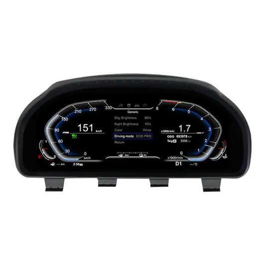 BMW F10F11F18F06F12F13F01F02F03F25F26F15F16 – Wirtualny Kokpit 12,3 LCD FIS | Cyfrowa Deska Zegarów Premium