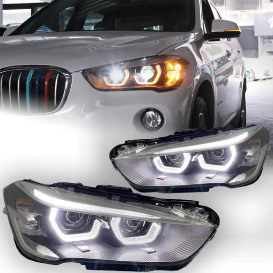 BMW X1 F48 2017–2020 Reflektory Przednie LED DRL Angel Eyes Projektor Komplet