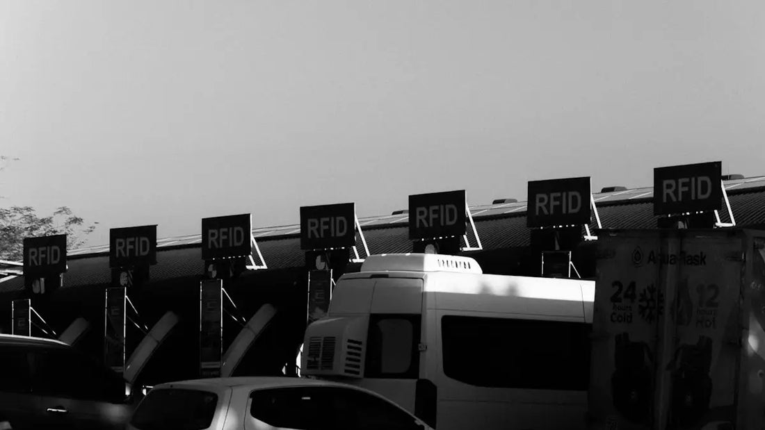 A black and white photo of a parking lot
