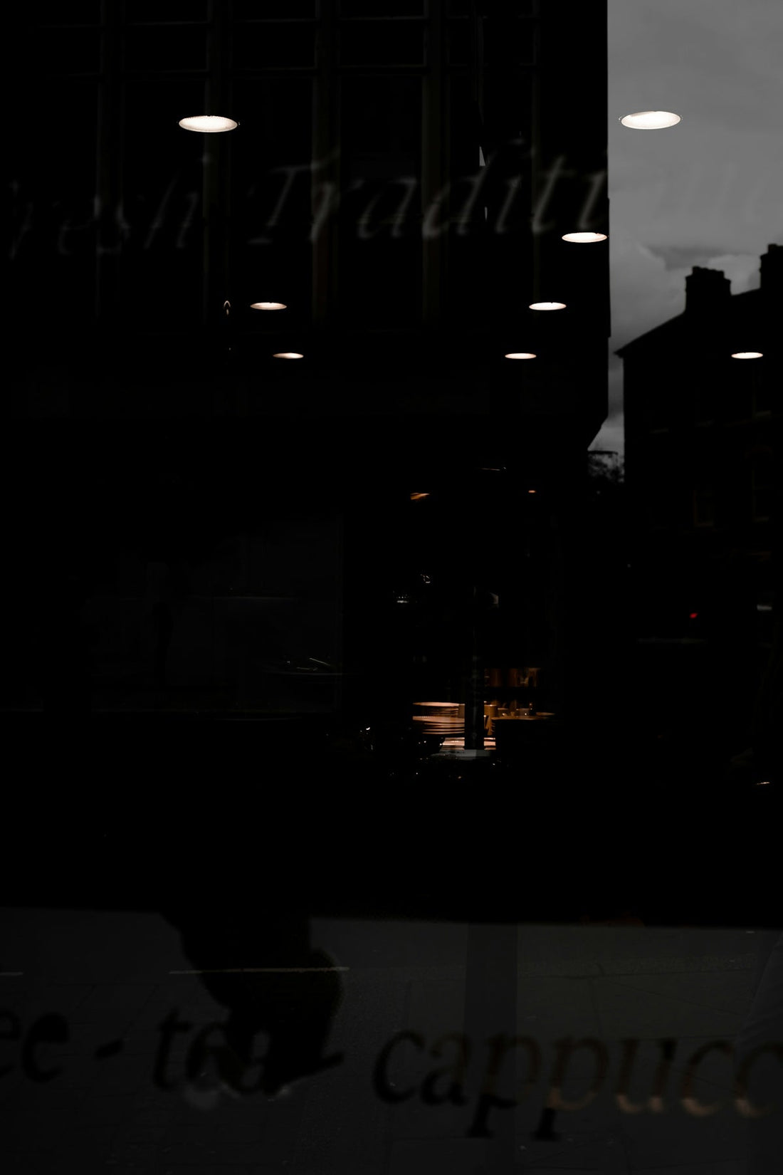 black and white building during night time