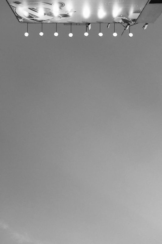 billboard grey-scale photography