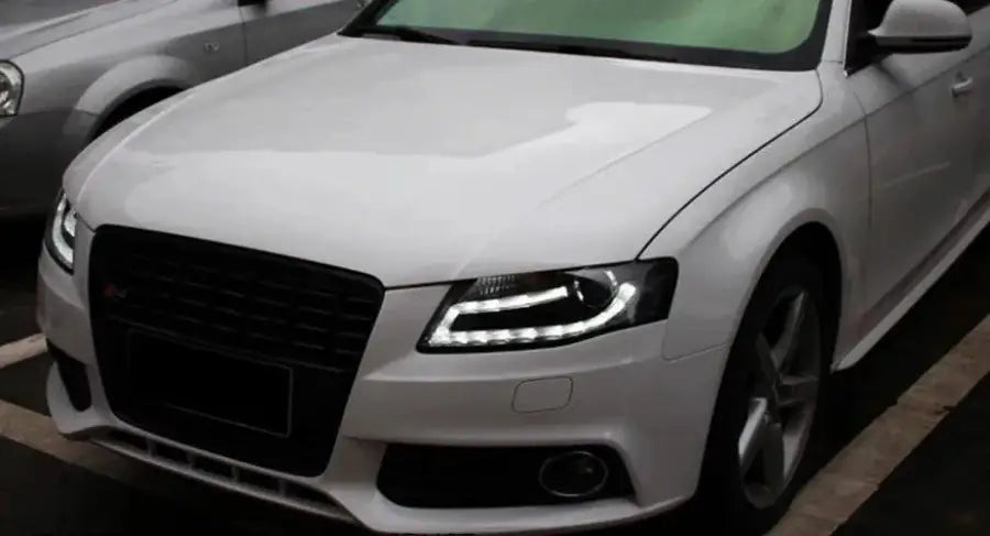 Reflektory Przednie LED Bi-Xenon Lampy do Audi A4 B8  A4L 2009–2012 Sedan – DRL + Angel Eyes