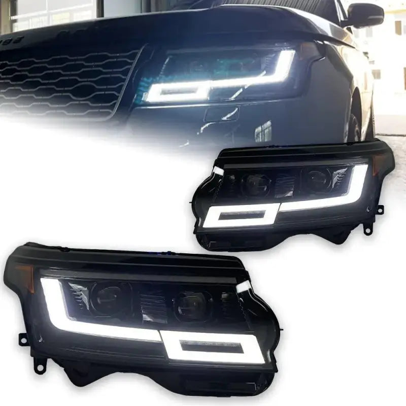 Reflektory Przednie LED Lampy do Range Rover 2014–2017 – DRL + Dynamiczny Kierunek