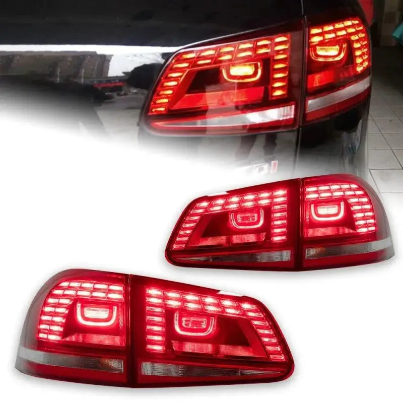 Lampy Tylne LED do Volkswagen Touareg 2011–2018 LCI – Dynamiczny Kierunek + Cofanie