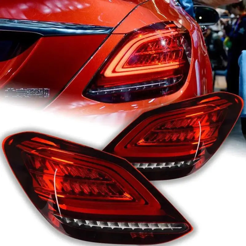 Mercedes-Benz W205 2014–2019 Lampy Tylne LED DRL Dynamiczny Kierunkowskaz Komplet