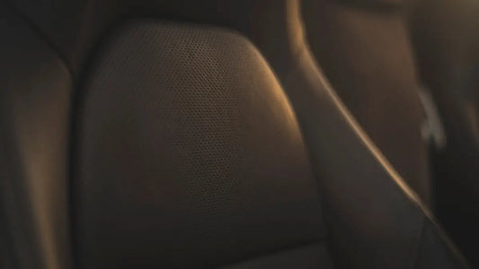 black leather car seat cover