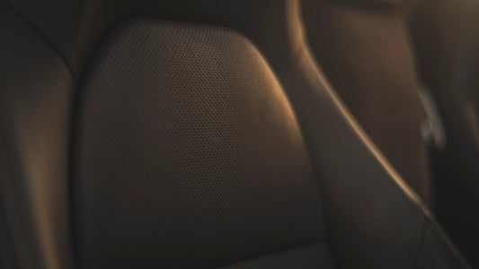 black leather car seat cover