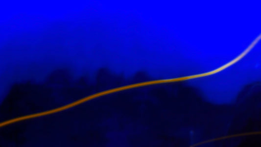 yellow coated wire on blue textile