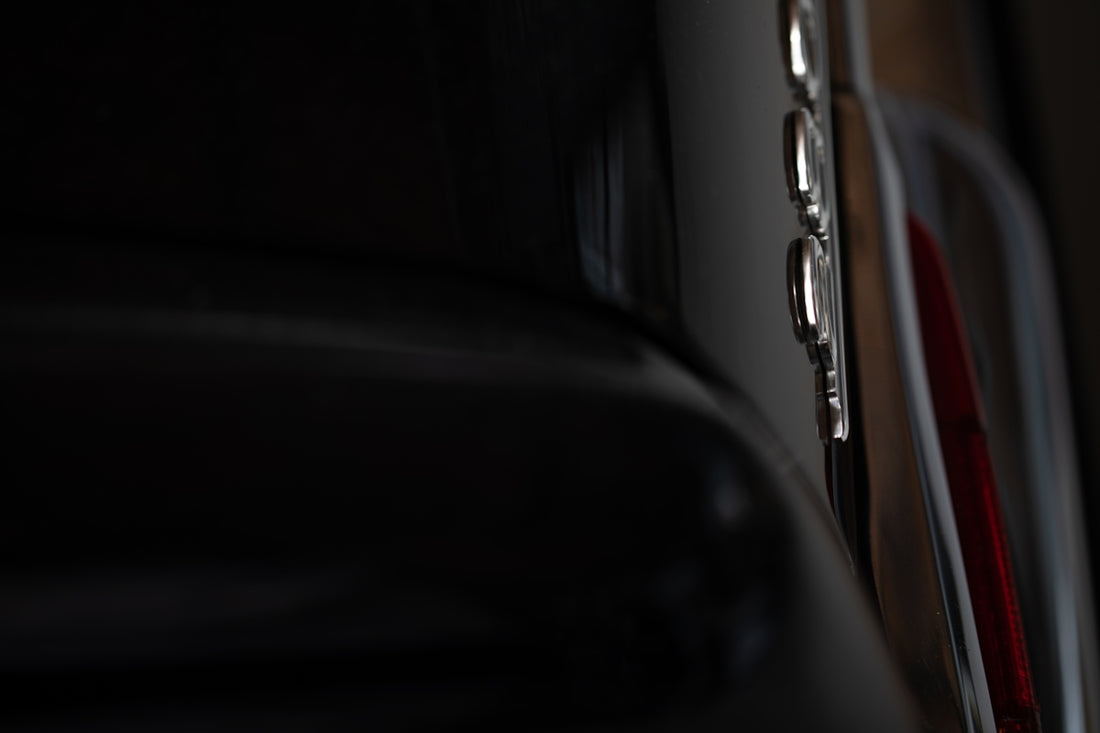 a close-up of a car door handle