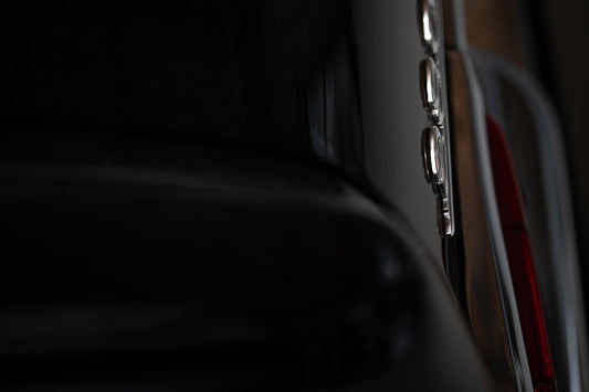 a close-up of a car door handle