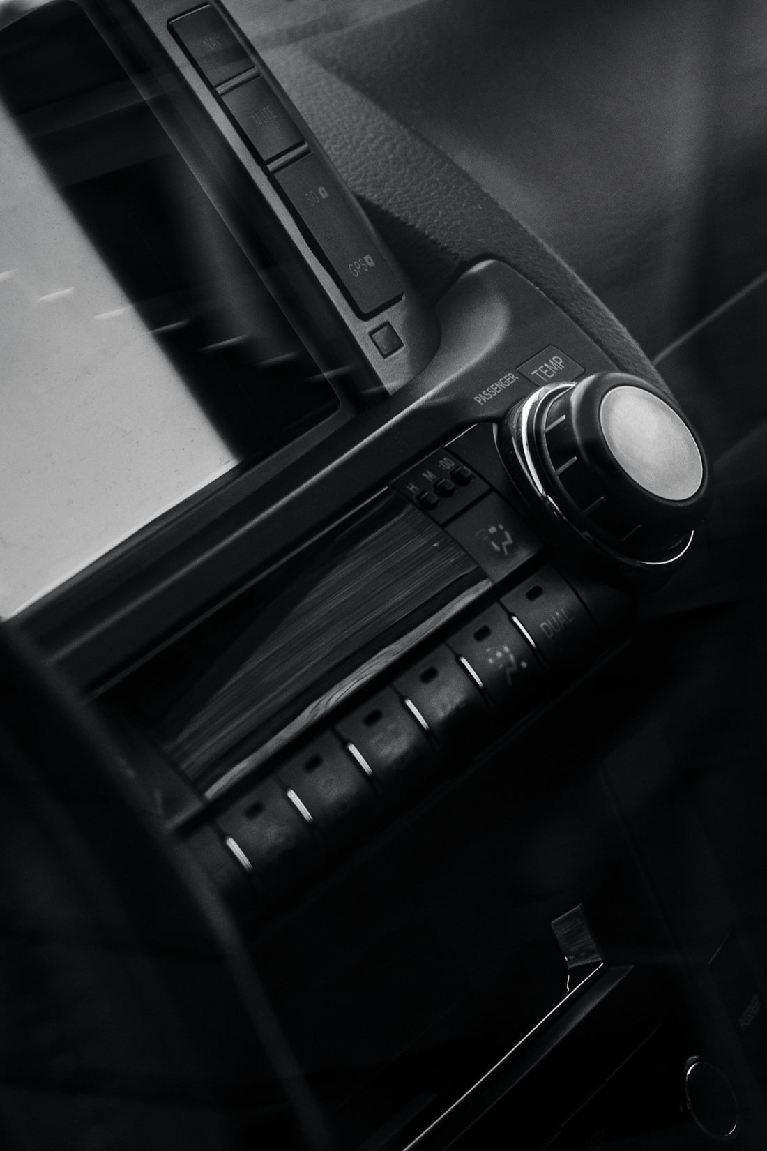 a close up of a car's dashboard