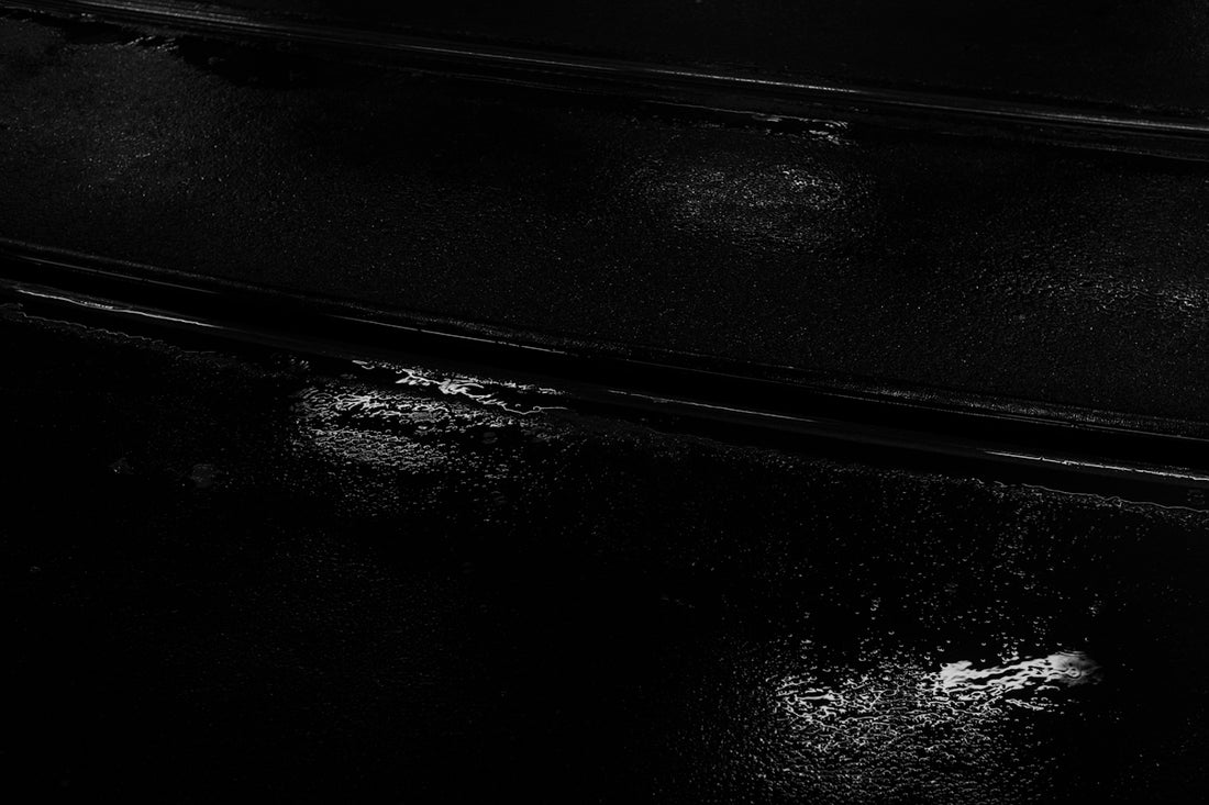 a road with a light on it