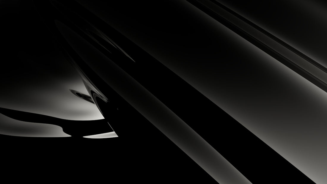 a black and white photo of a car's hood