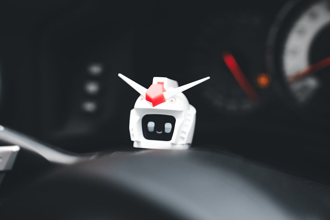 A close up of a car dashboard with a speedometer