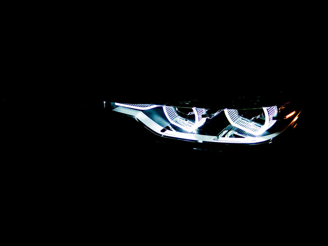 white car headlight
