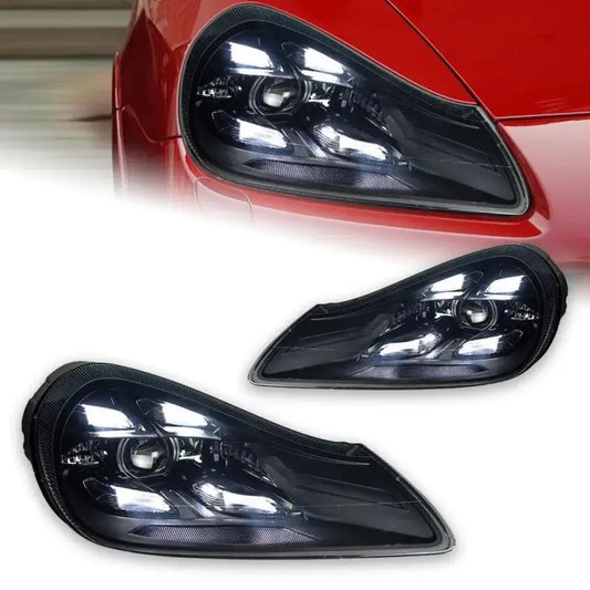 Porsche Cayenne 2007–2010 Reflektory Przednie LED DRL Projektor GTS Komplet