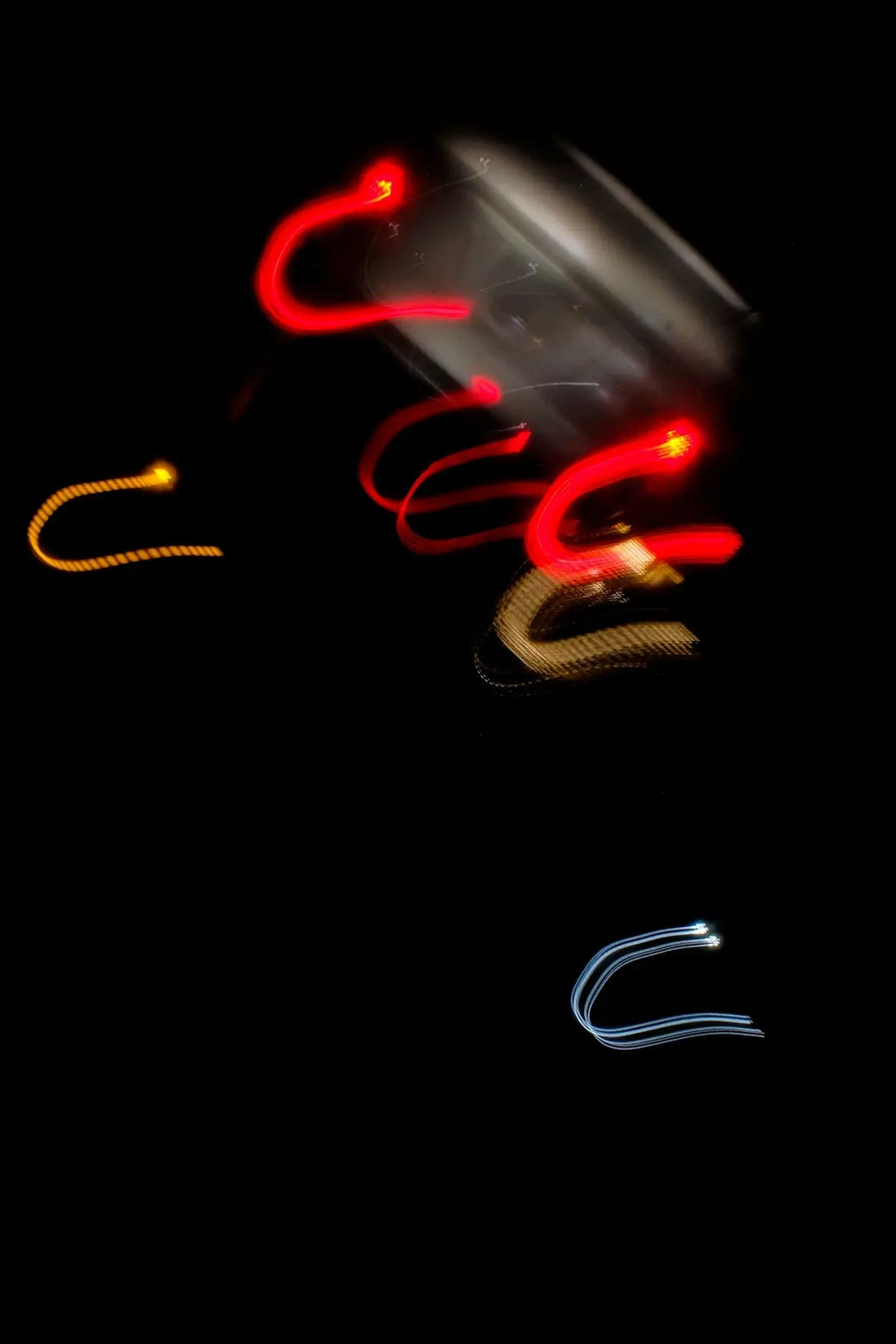 a blurry photo of a car at night