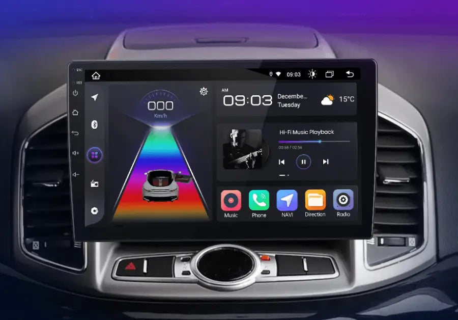 Radio Android do Chevrolet Captiva (2011-2016) CarPlay Android Auto 4G WiFi GPS DSP