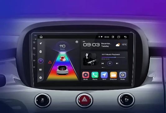 Radio Android do Fiat 500X (2014-2020) CarPlay Android Auto 4G WiFi GPS DSP