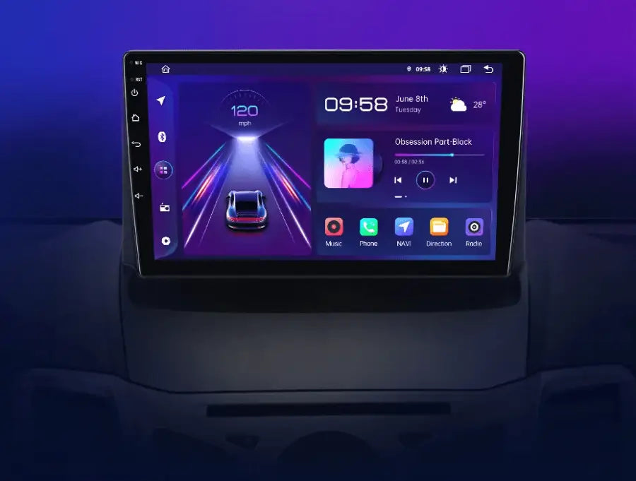 Radio Android do Ford Fiesta MK7 (2009-2017) CarPlay Android Auto 4G WiFi GPS DSP