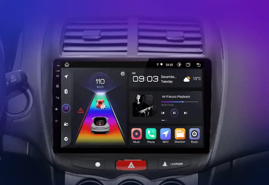 Radio Android do Mitsubishi ASX (2010-2016) CarPlay Android Auto 4G WiFi GPS DSP