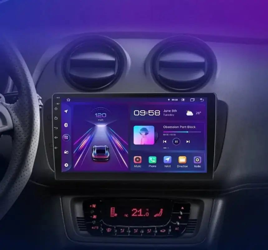 Radio Android do Seat Ibiza 6J Multimedialne (2009-2013) CarPlay Android Auto 4G WiFi GPS DSP