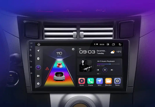 Radio Android do Toyota Yaris (2005-2012) CarPlay Android Auto 4G WiFi GPS DSP