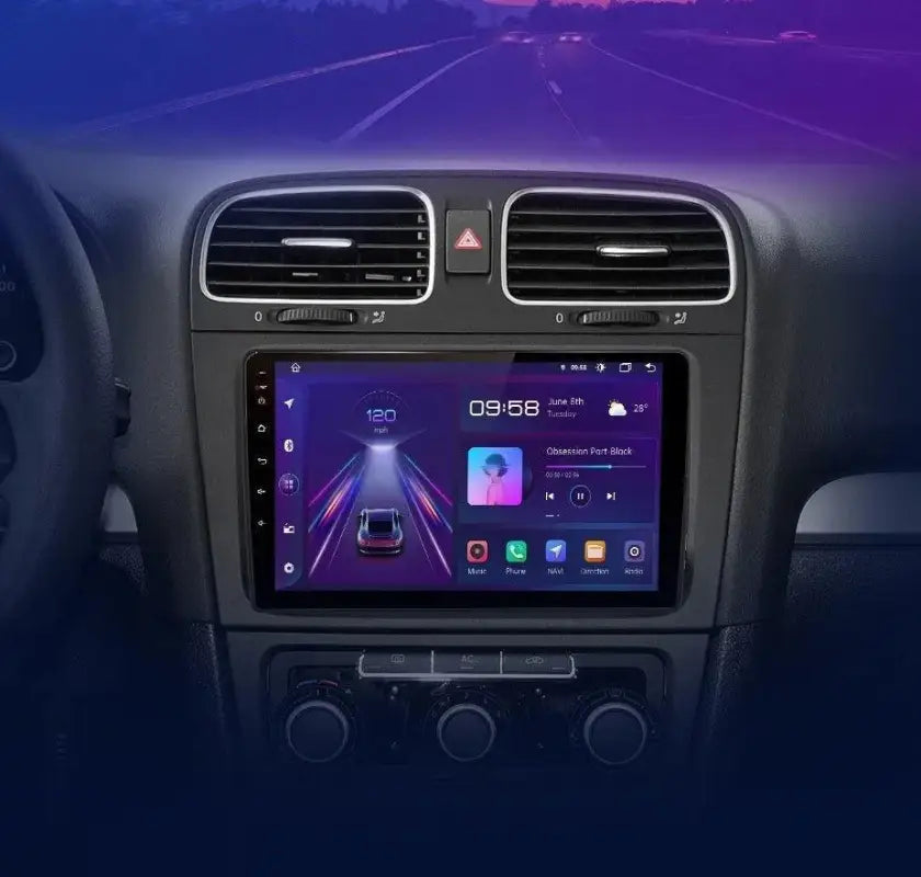 Radio Android do Volkswagen VW Golf VI (2008-2016) CarPlay Android Auto 4G WiFi GPS DSP