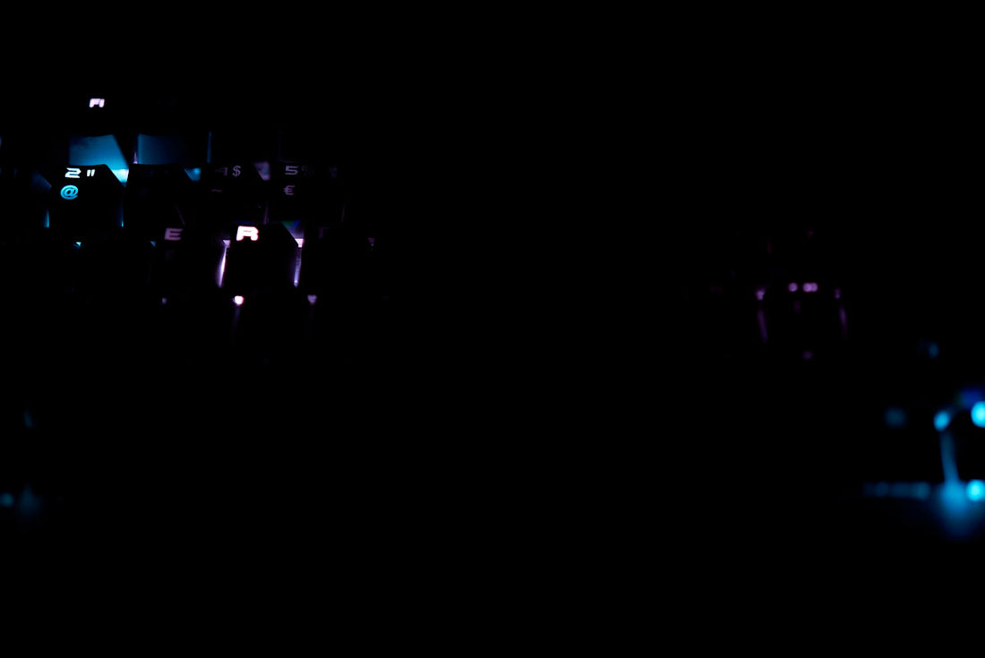 people standing on stage with lights