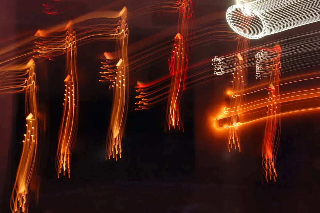 a close-up of some lights