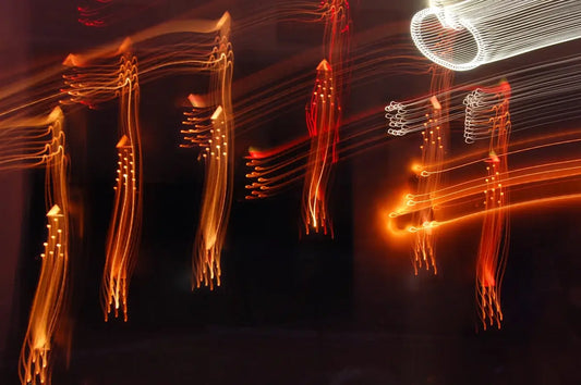 a close-up of some lights