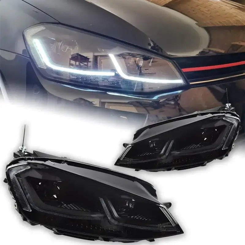 Volkswagen VW Golf 7 2013–2016 Reflektory Przednie LED Bi-Xenon DRL Dynamiczny Kierunkowskaz Komplet