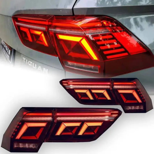 Volkswagen VW Tiguan 2017–2021 Lampy Tylne LED DRL Dynamiczny Kierunkowskaz Cofanie Komplet