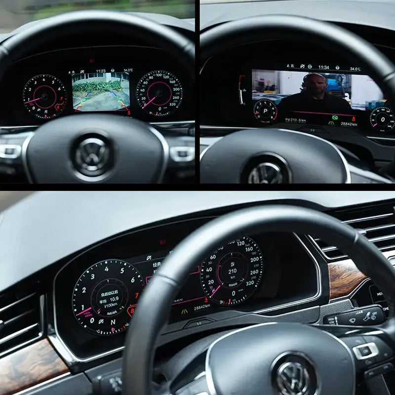 VW SciroccoJettaGolf 67Passat B7B8 – Wirtualny Kokpit 12,3 LCD FIS | Cyfrowa Deska Zegarów Premium