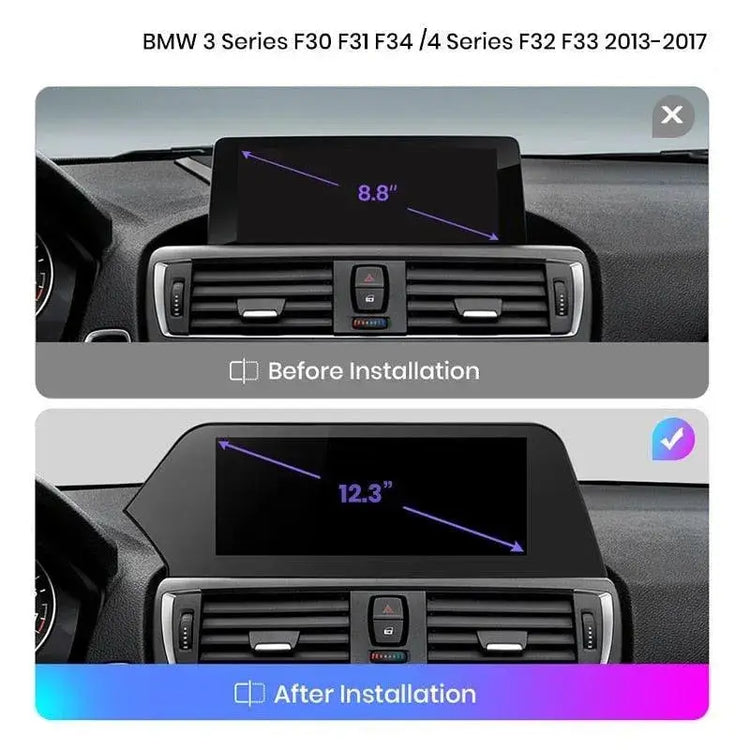 Radio nawigacja BMW 3/4 Serii F30 F31 F34 F32 F33 F36 CarPlay 1920*720 Android Auto - Multigenus