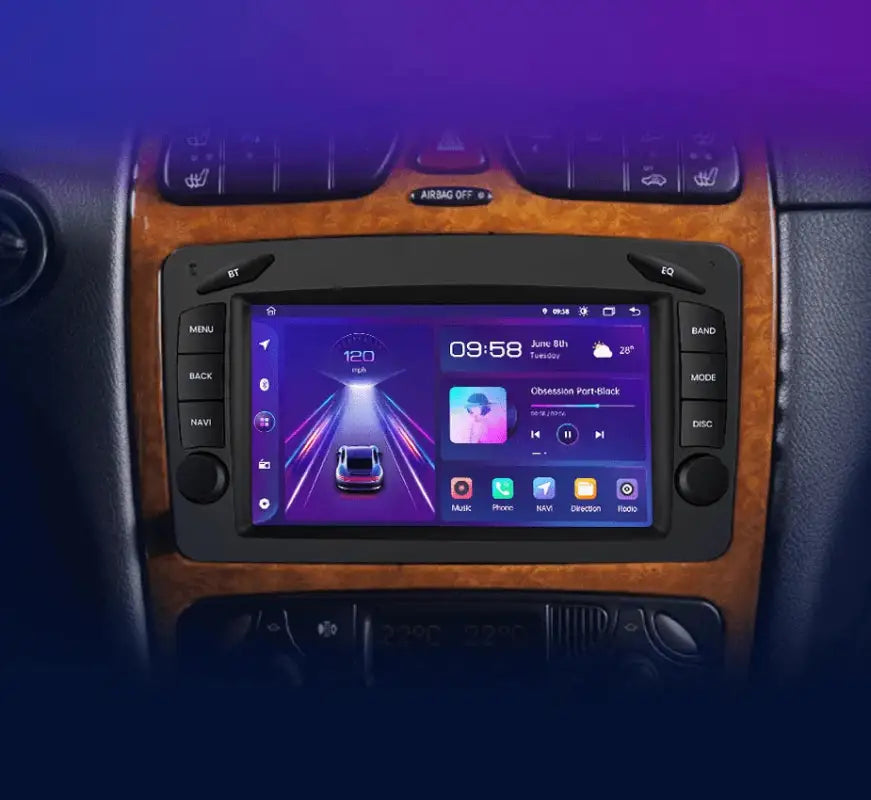 Radio nawigacja Mercedes Benz CLK W209 W203 W463 W208 Carplay Android Auto - Multigenus
