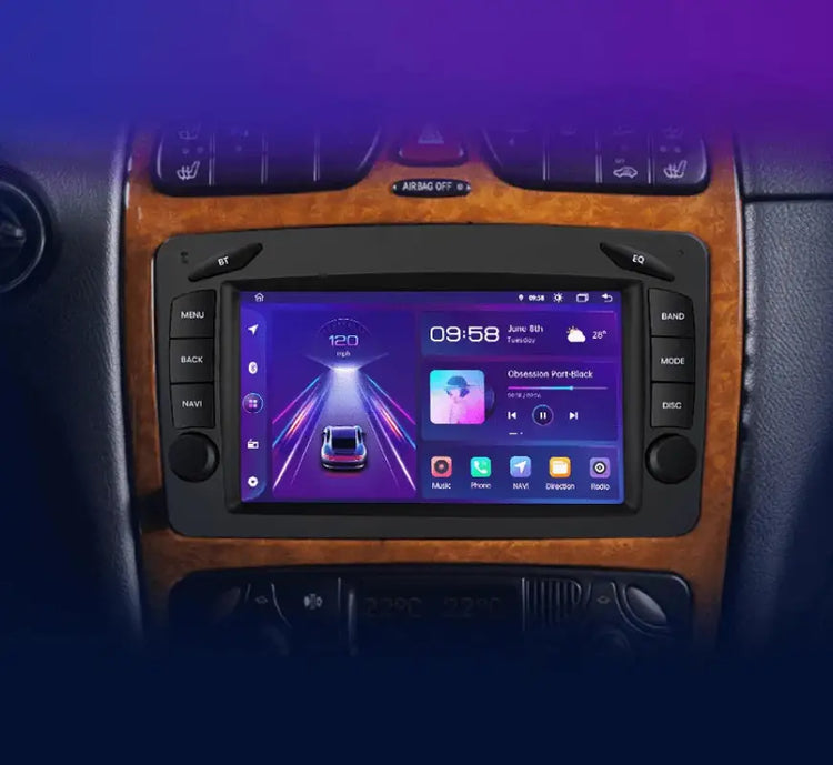 Radio nawigacja Mercedes Benz CLK W209 W203 W463 W208 Carplay Android Auto - Multigenus