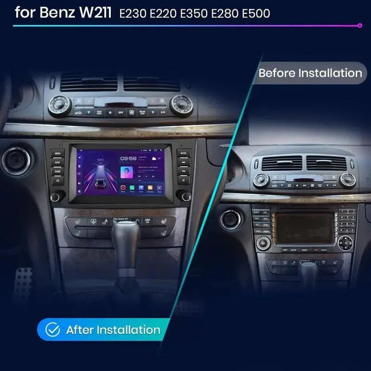 Radio nawigacja Mercedes Benz E-Class W211 W219 E200 E220 E300 Carplay Android auto - Multigenus