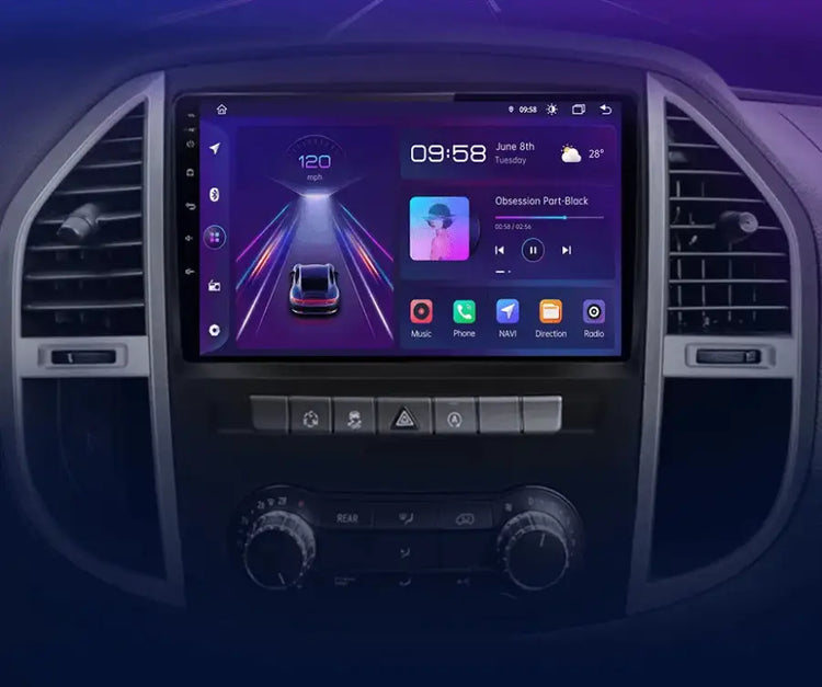 Radio nawigacja Mercedes Benz Vito W447 2014 - 2021 Carplay Android Auto - Multigenus
