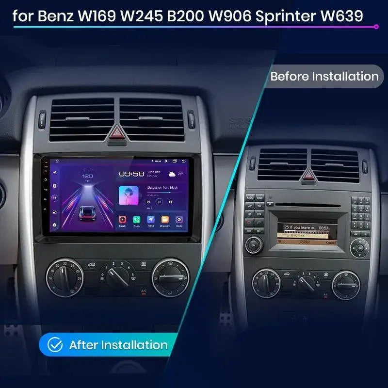 Radio nawigacja Mercedes Benz W169 W245 B200 W906 Sprinter W639 Vito CarPlay Android Auto - Multigenus