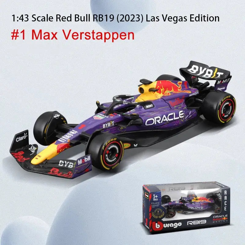 1:43 2024 RB20 F1 Red Bull Racing TAG Heuer Metalowa Replika Verstappen Perez - 2023 RB19-1 PPS