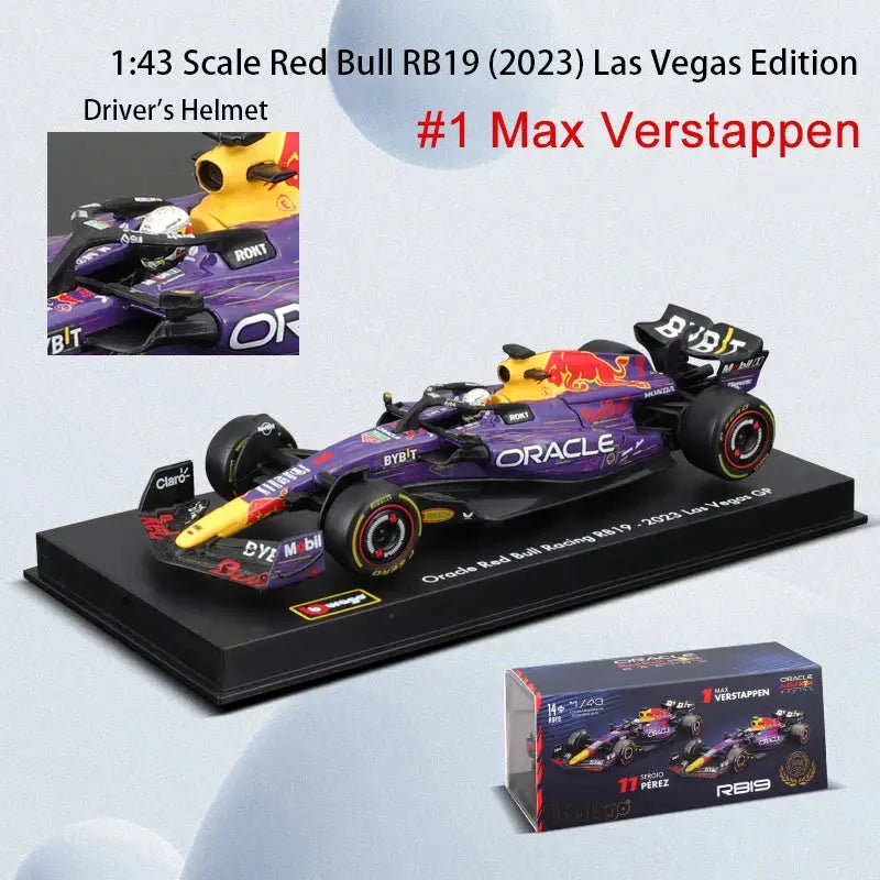 1:43 2024 RB20 F1 Red Bull Racing TAG Heuer Metalowa Replika Verstappen Perez - 2023 RB19-1 PPS 1