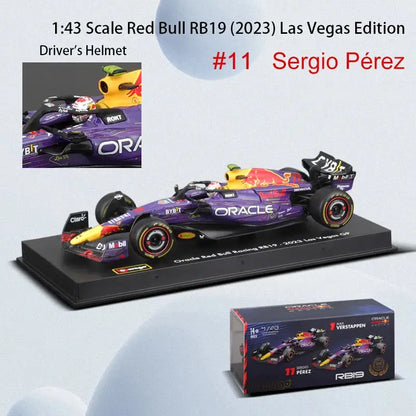 1:43 2024 RB20 F1 Red Bull Racing TAG Heuer Metalowa Replika Verstappen Perez - 2023 RB19-11 PPS