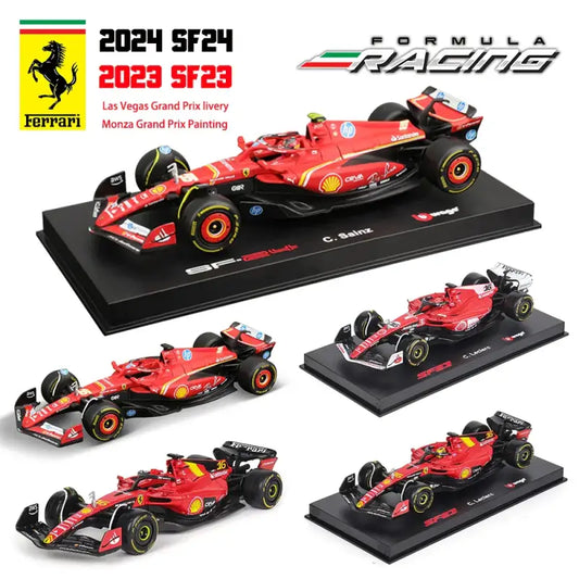 1:43 Ferrari SF24 SF23 F1 Metalowy Model Samochodu Wyścigowego Kolekcjonerski Leclerc Sainz Jr