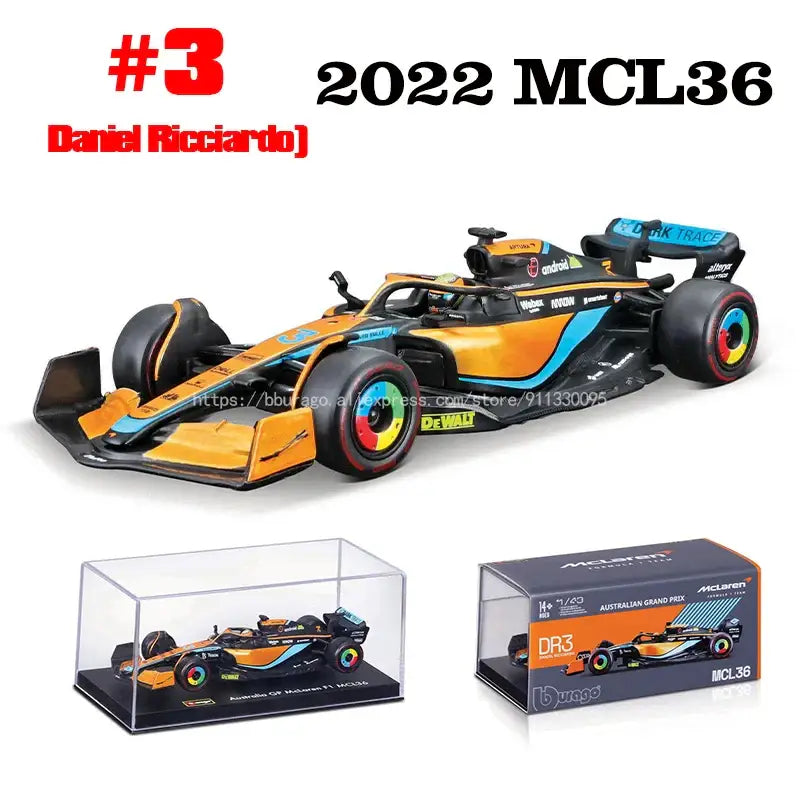 1:43 Mercedes-AMG W14 2023 Metalowy Model F1 Hamilton Russell - 2022 MCL36-3